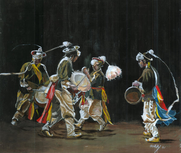 Samulnori Korean folk-play (print)